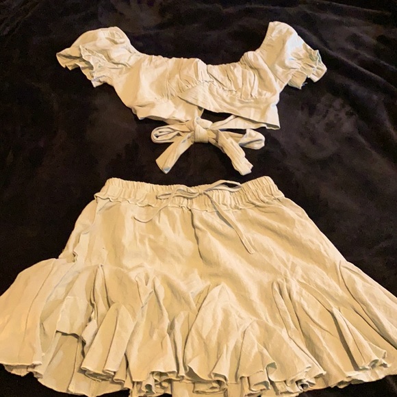Crop top and skirt set